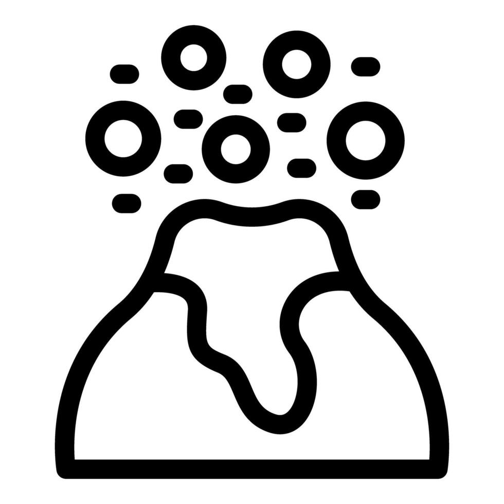 Volcano erupting throwing rock and ash cloud in the air vector
