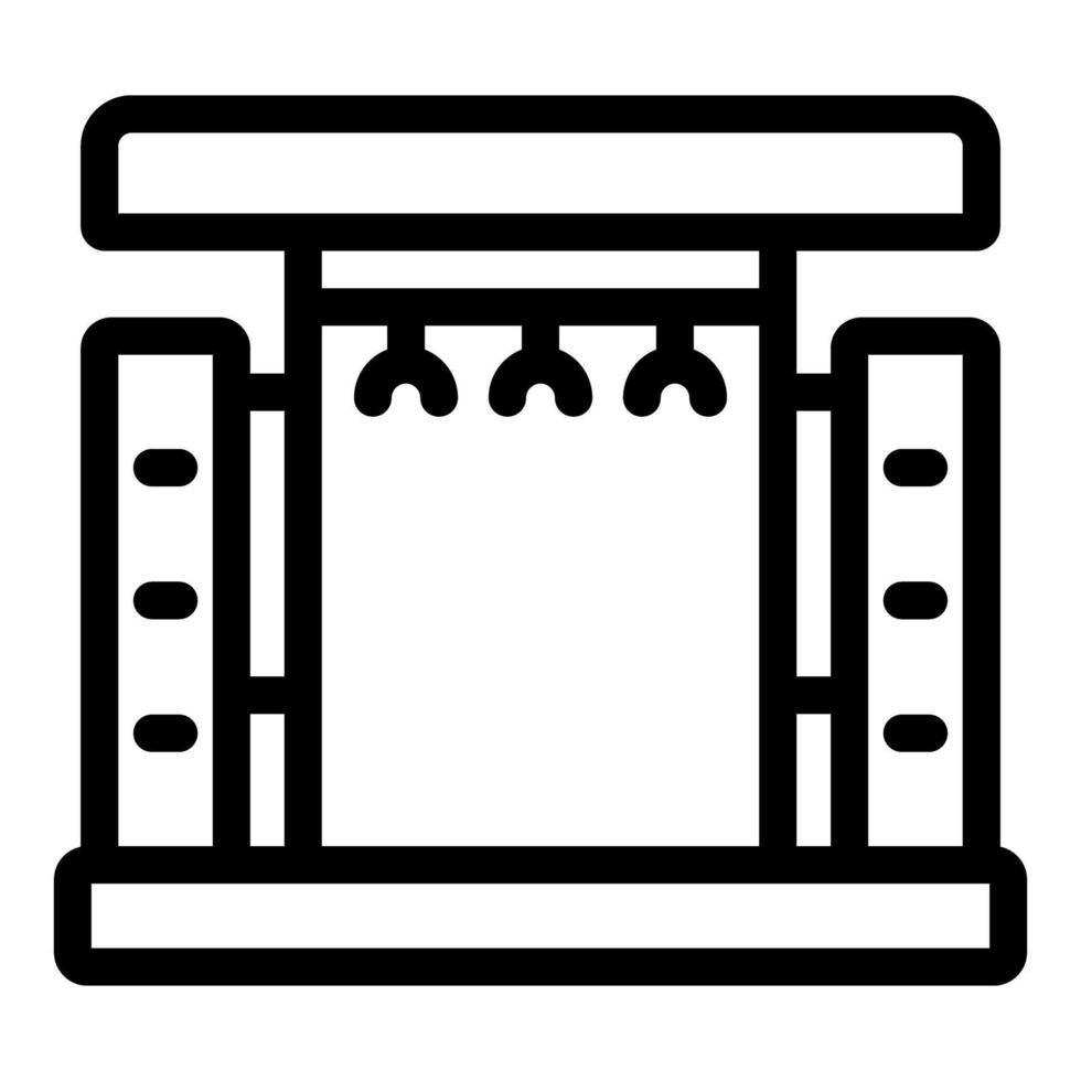 Elevator lifting system moving between floors in building vector