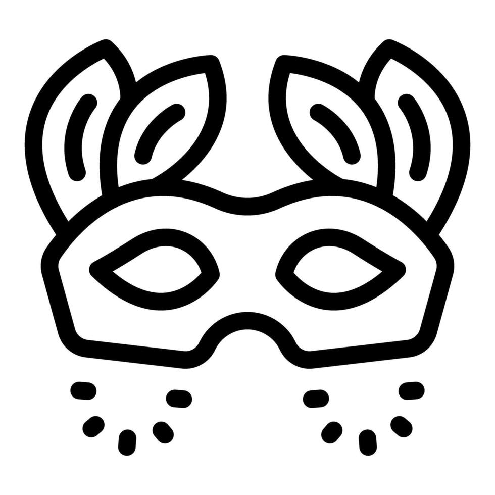 Carnival mask with feathers shining brightly icon vector