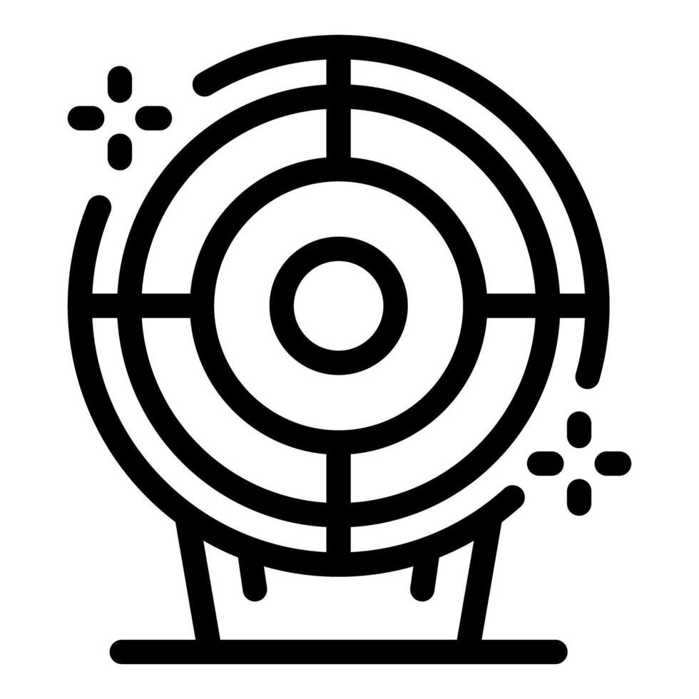 Electric fan rotating and spreading fresh air vector