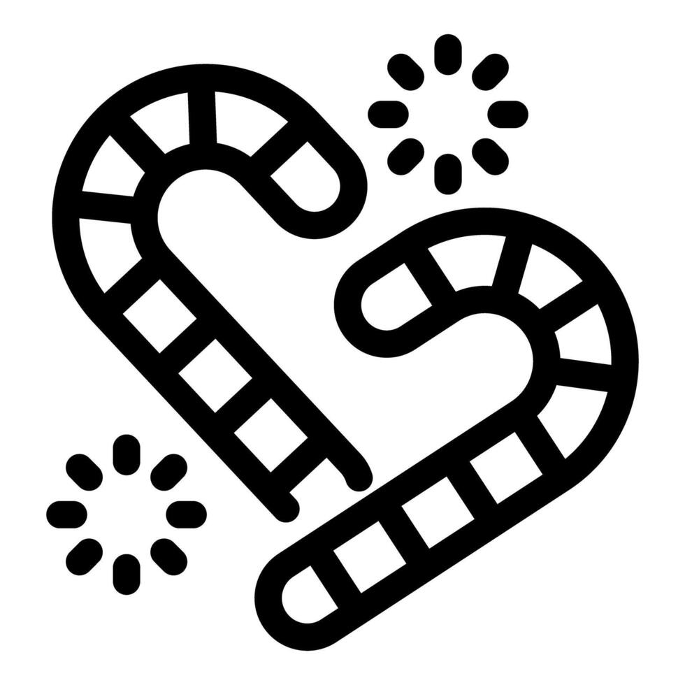 Two christmas candy canes forming a heart shape with sparkles vector