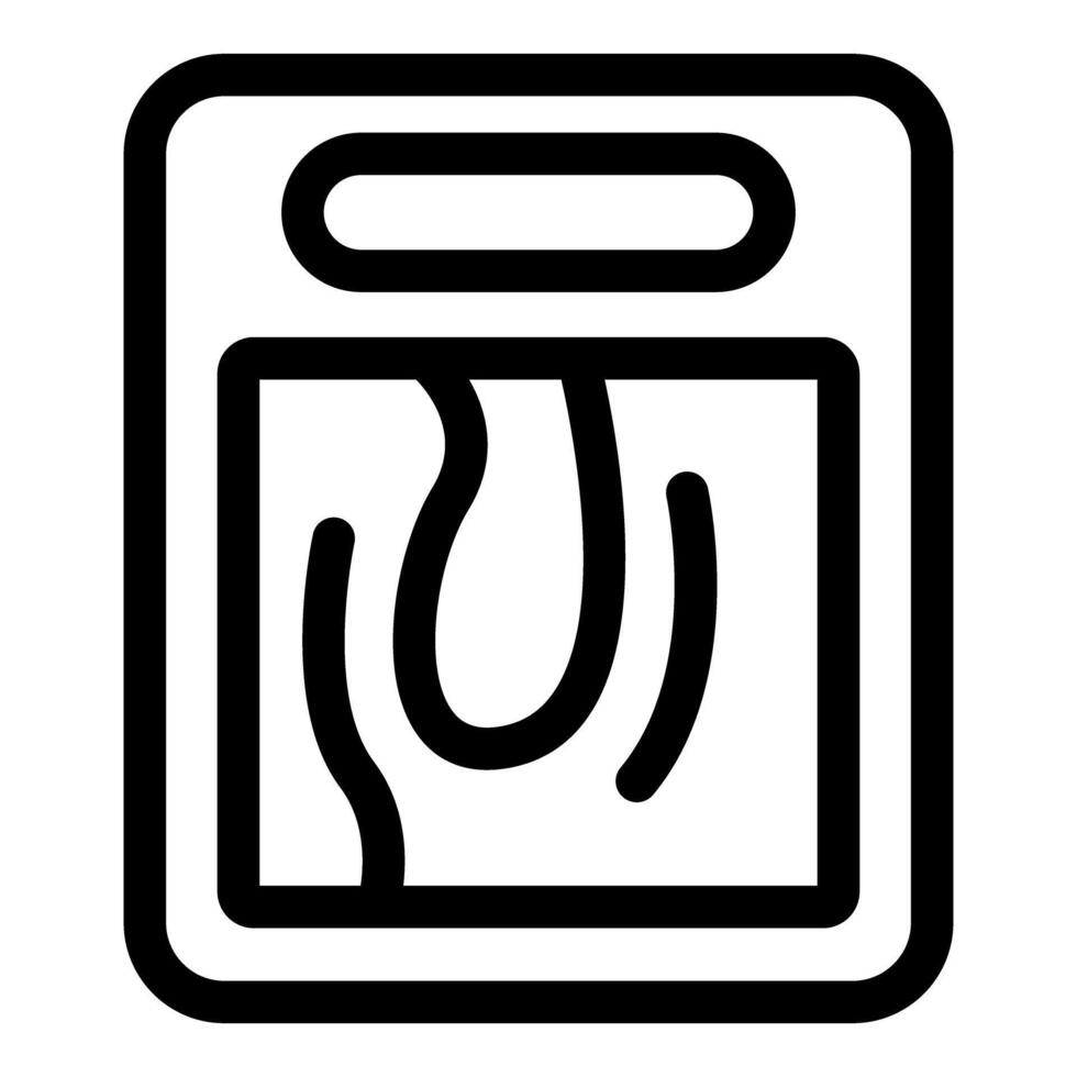 Fingerprint scanner showing result of authentication process vector