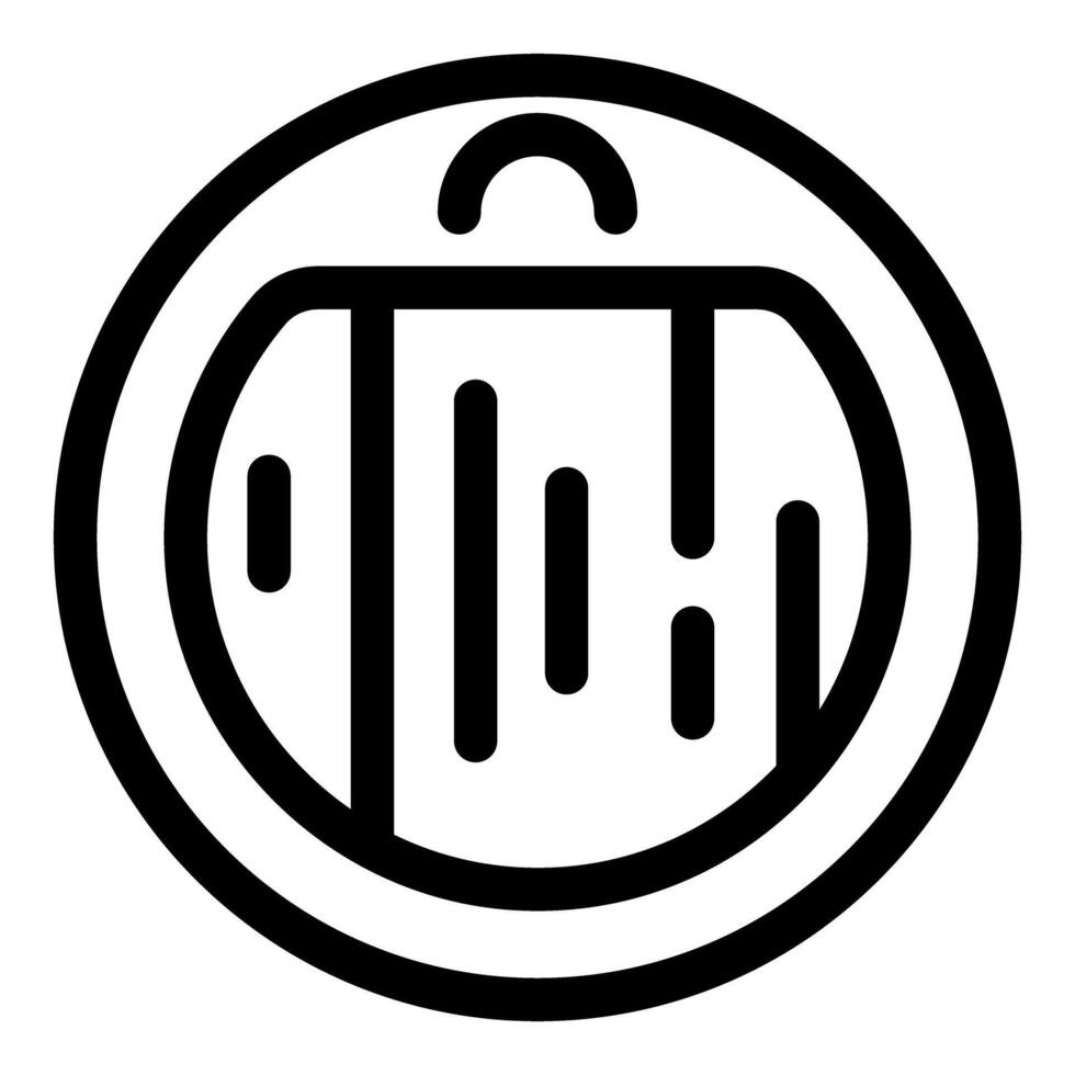 Round icon of a public restroom for men with urinals vector