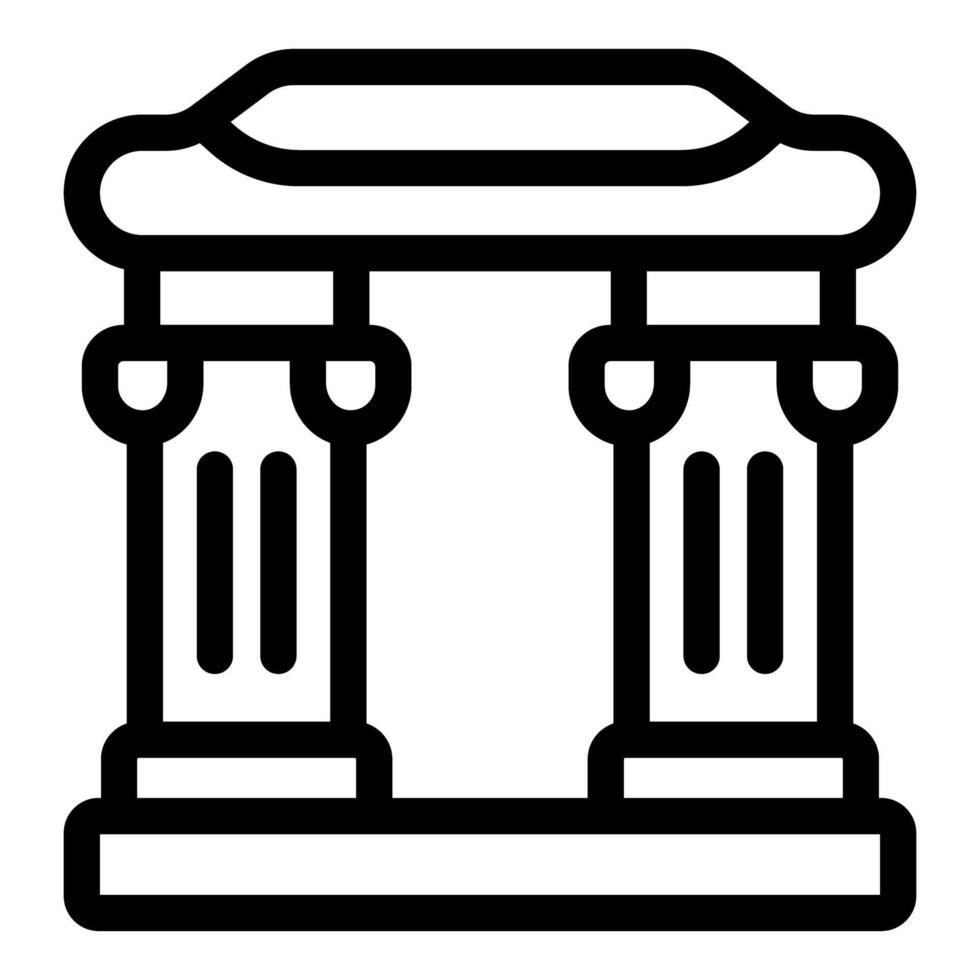 Ancient greek architecture icon representing classical style vector