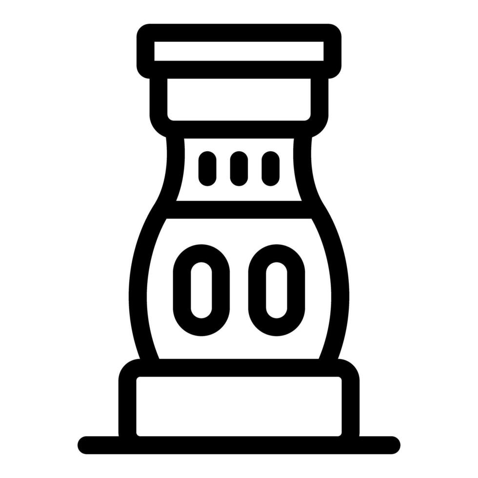 Chess piece rook standing on top of chessboard square vector