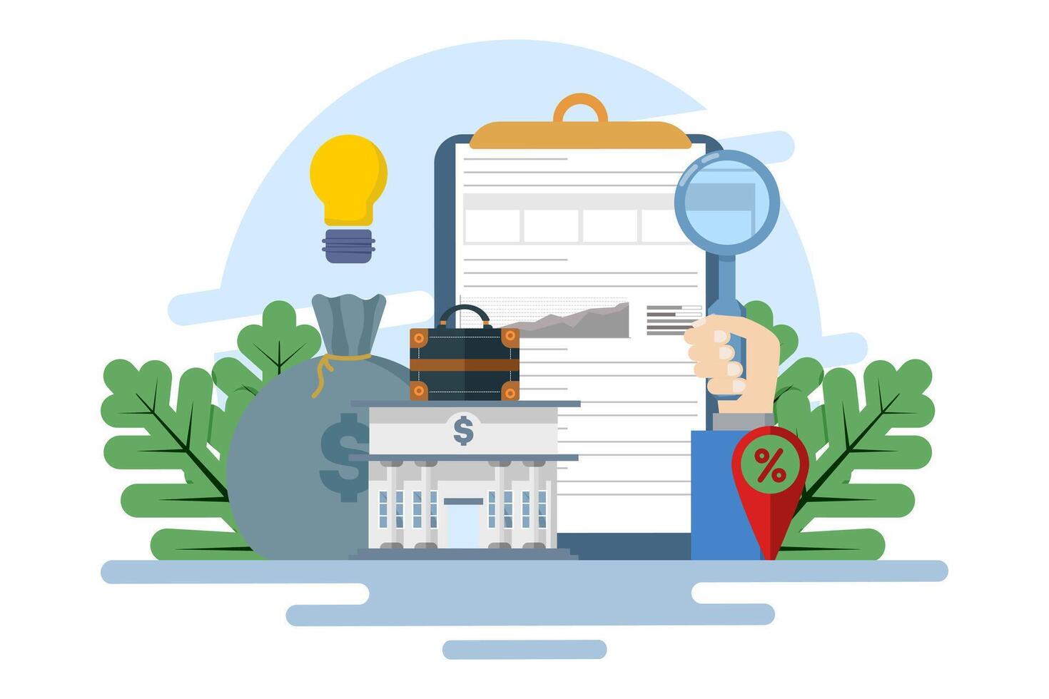Concept of accounting, financial statements, report preparation. financial reports, digital accounting, auditing and financial research. budget management. flat design banner. vector