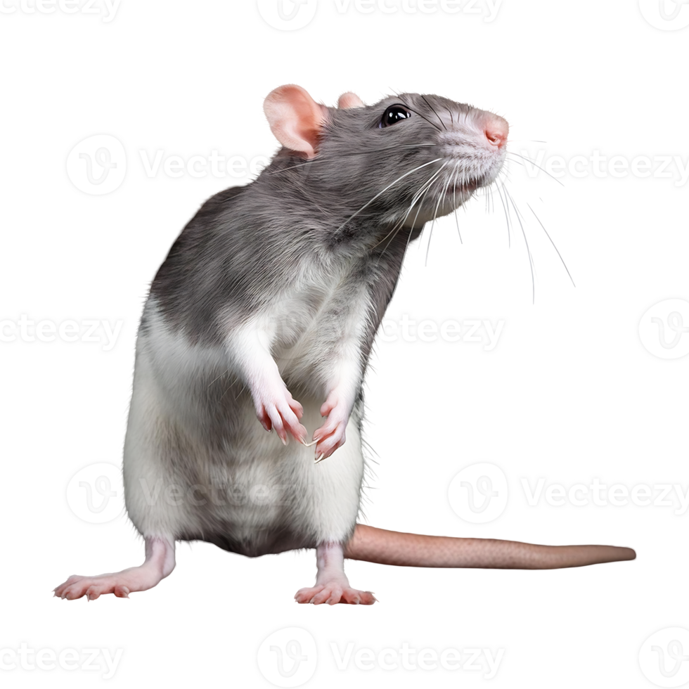 rat standing isolated on transparent background png