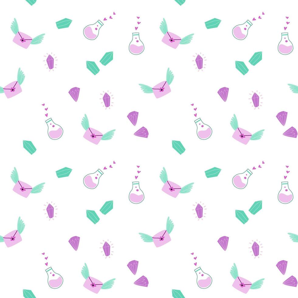 Childrens holiday pattern with confetti and cute animal. Childish birthday invitation vector