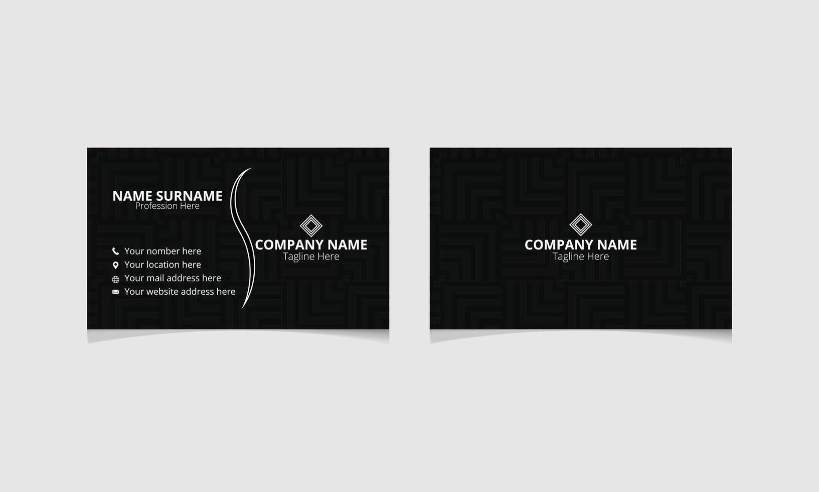 Modern clean professional vactor business card or visiting card design template for business vector