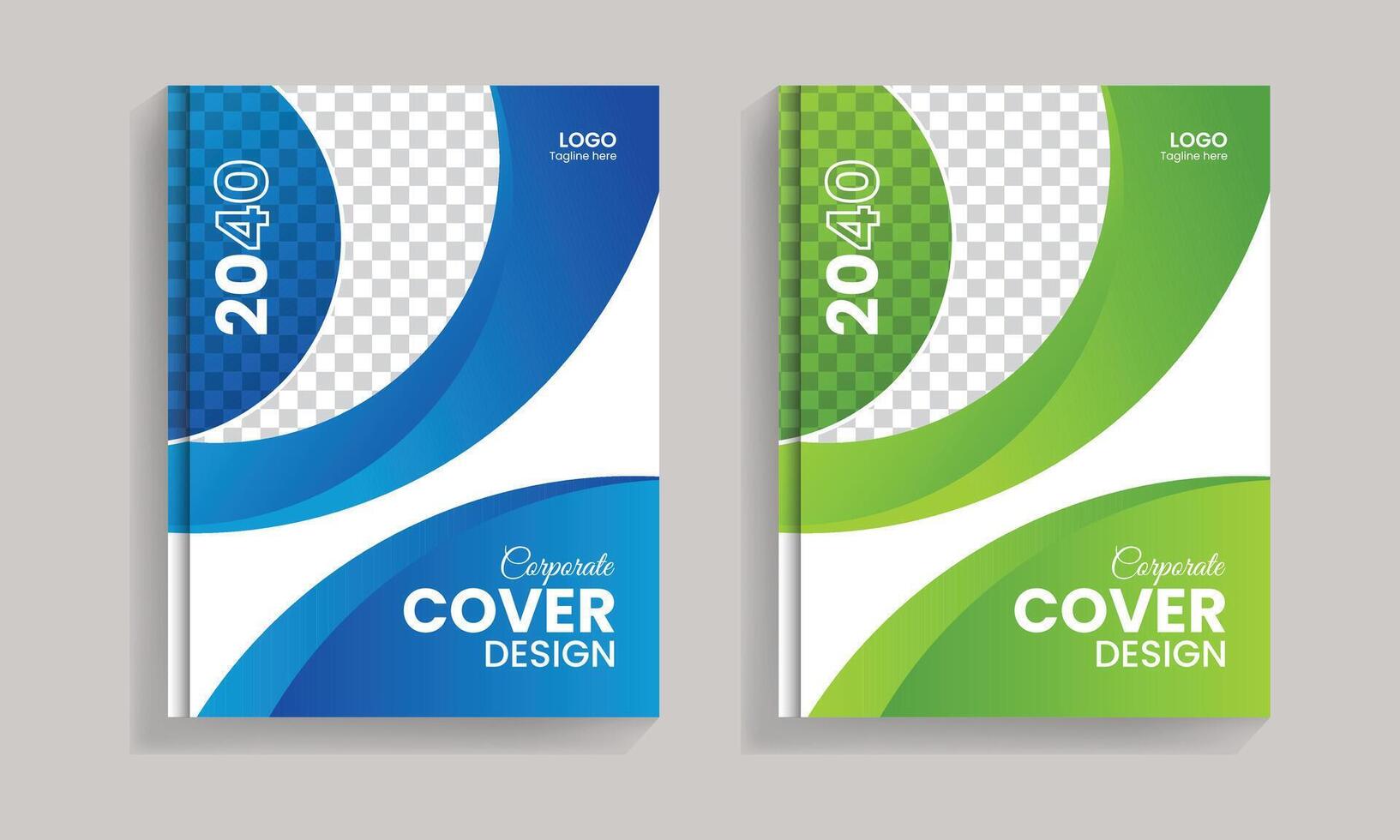 Modern minimal vactor clean professional corporate book cover design template vector