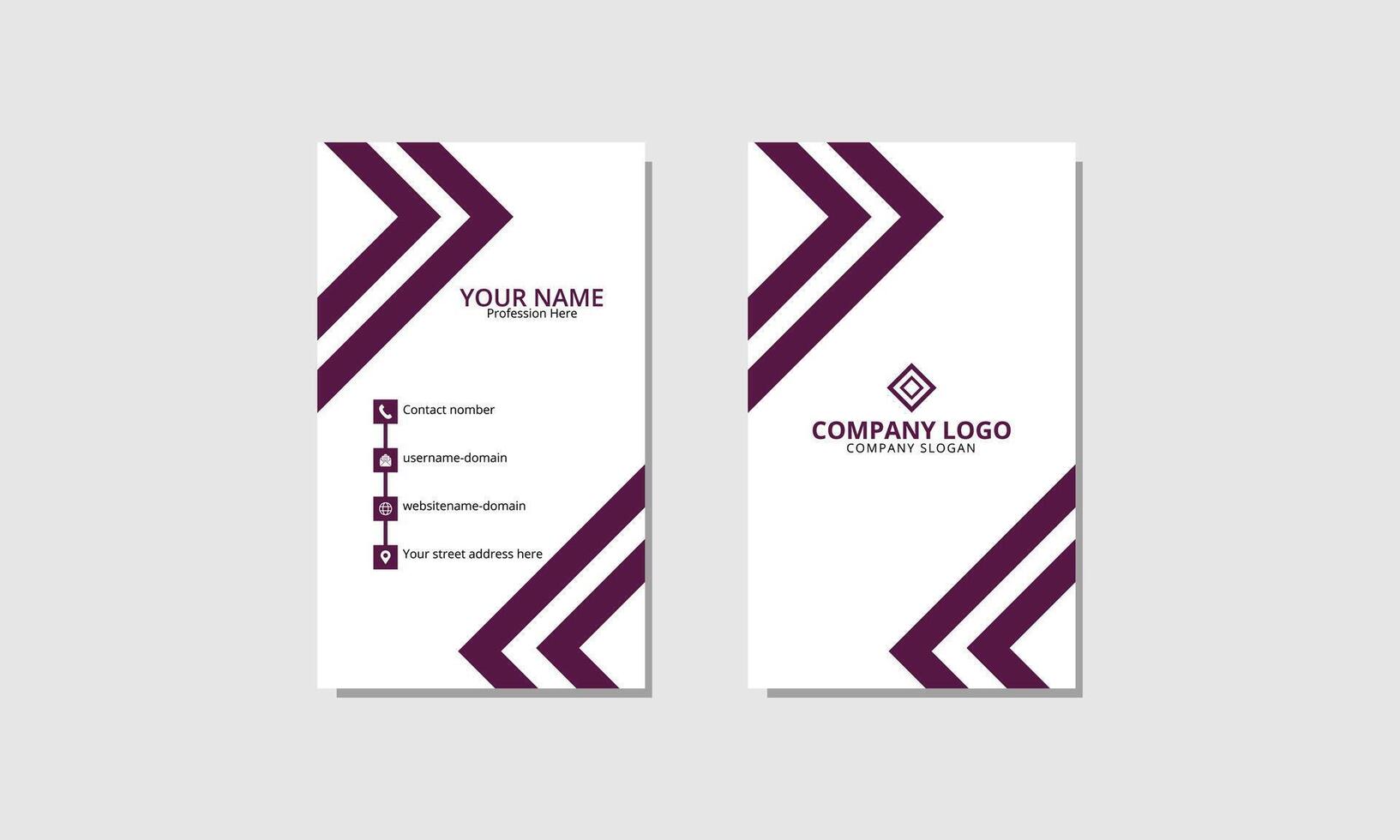 Modern clean professional vactor business card or visiting card design template for business vector
