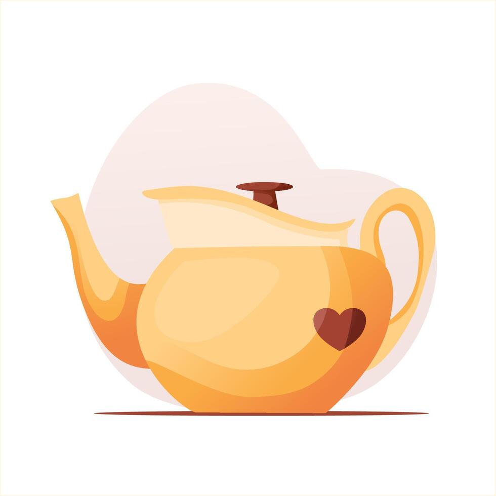 Teapot illustration. Perfect for teapot, tea party, home. vector