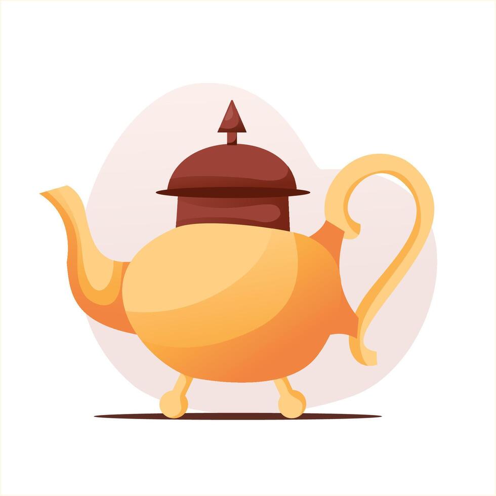Set of teapot illustration. Perfect for teapot party, interior, vintage. vector