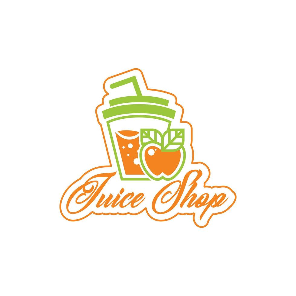 Juice shop logo, juice logo vector
