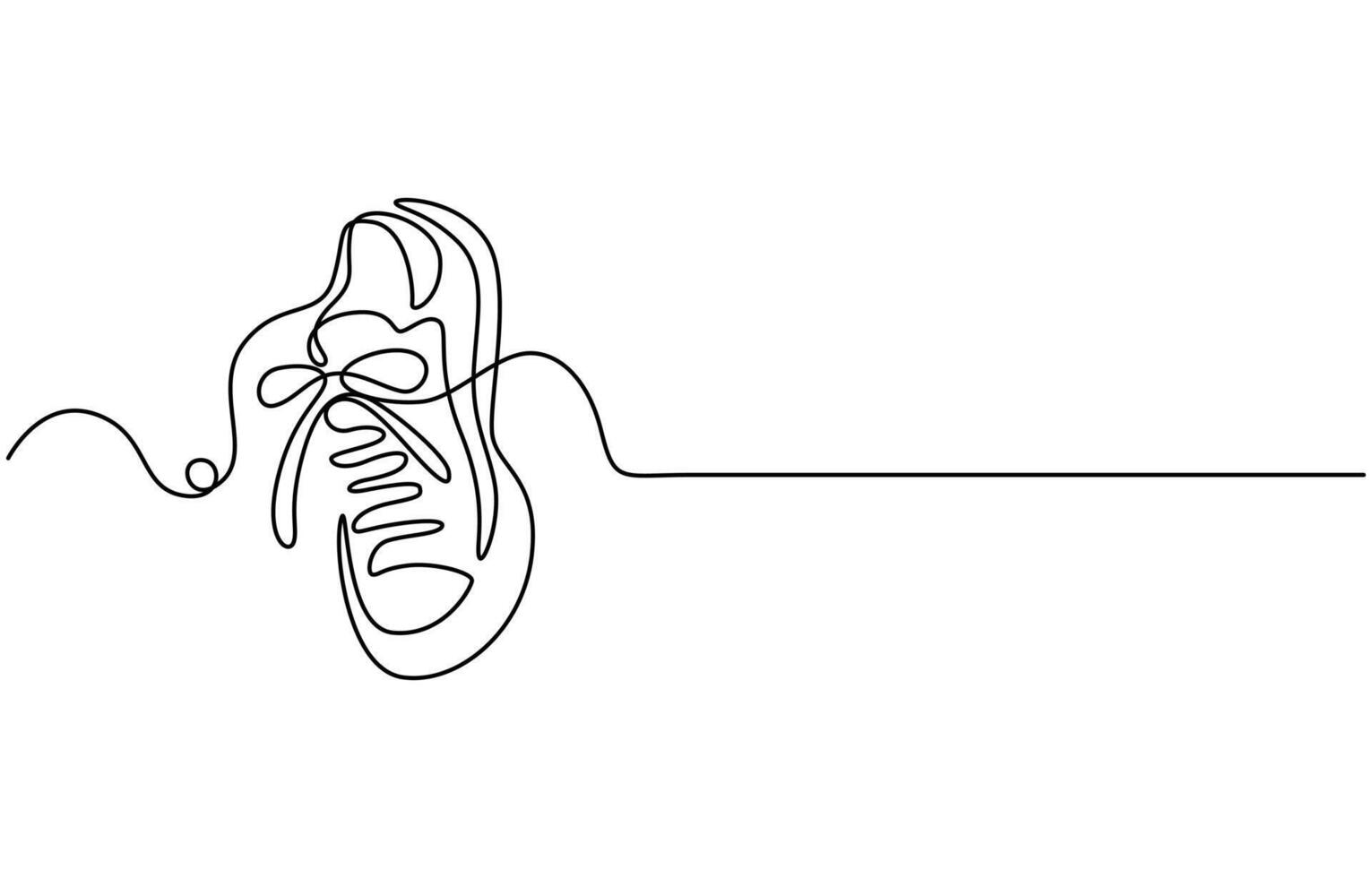 Classic men's shoe in continuous line art drawing style Dress shoes minimalist black linear sketch vector