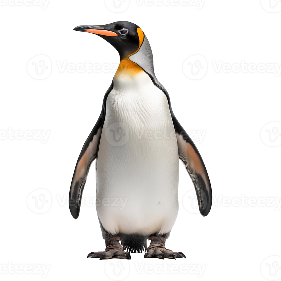 penguin standing upright isolated on transparent background png