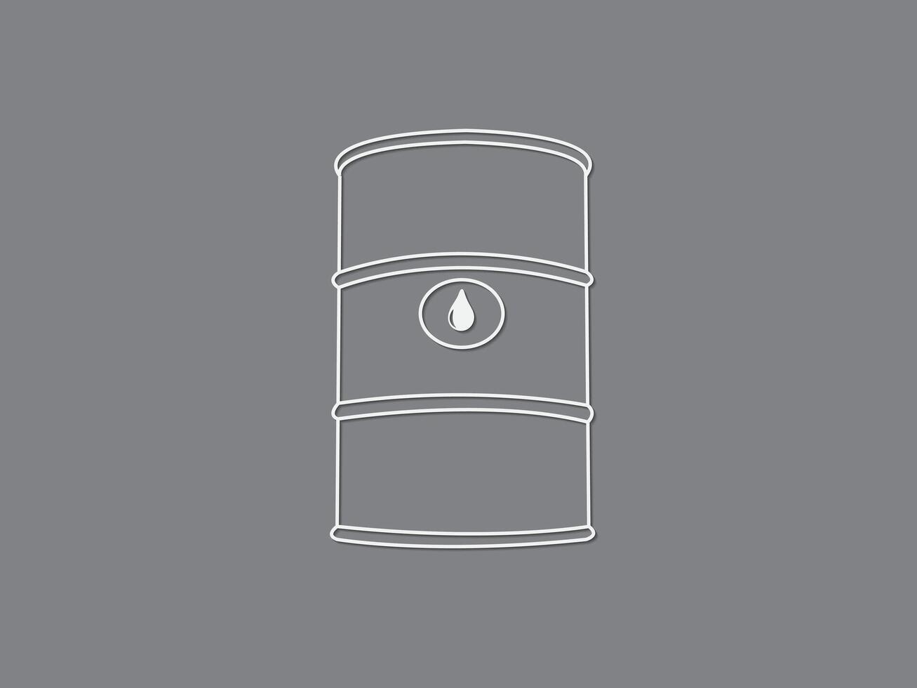 Oil barrel illustration using lines for business industry on dark background vector
