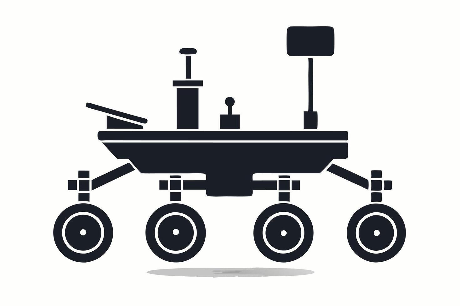 the rover is shown on a white background vector