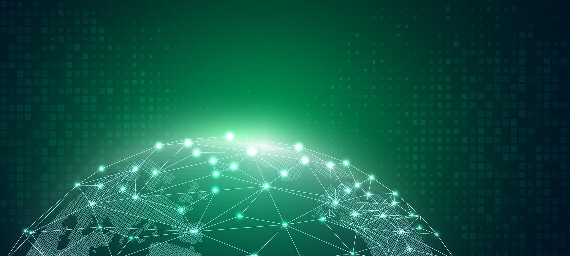 Global network connection. World map point and line composition concept of global business Illustration vector