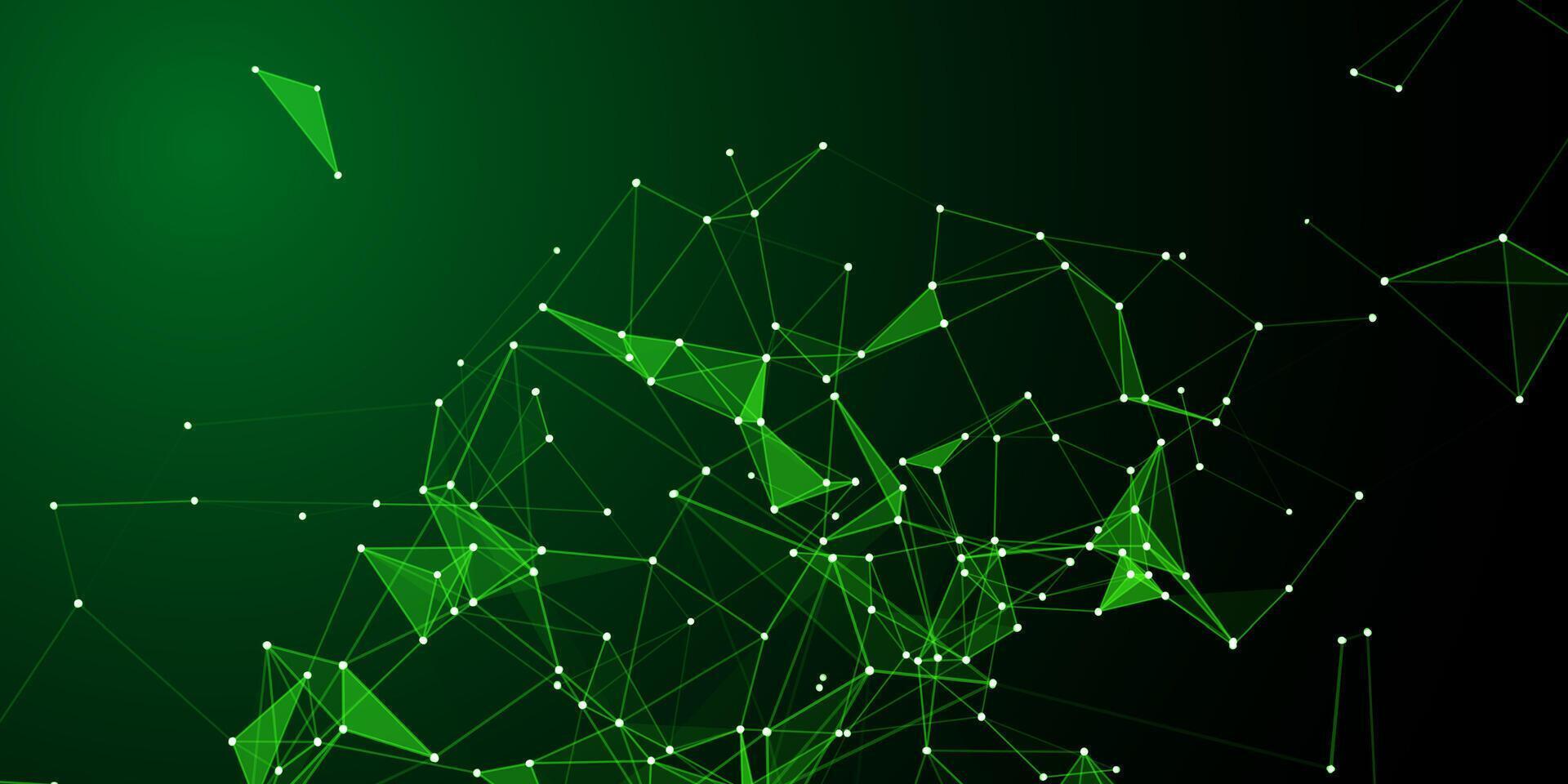 network communications banner with low poly design illustration vector