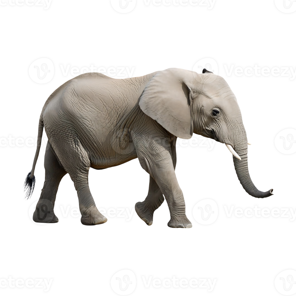 elephant walking isolated on transparent background png