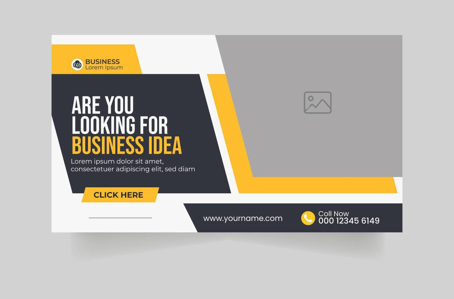 Corporate real-estate business and web banner template, customizable thumbnail vector