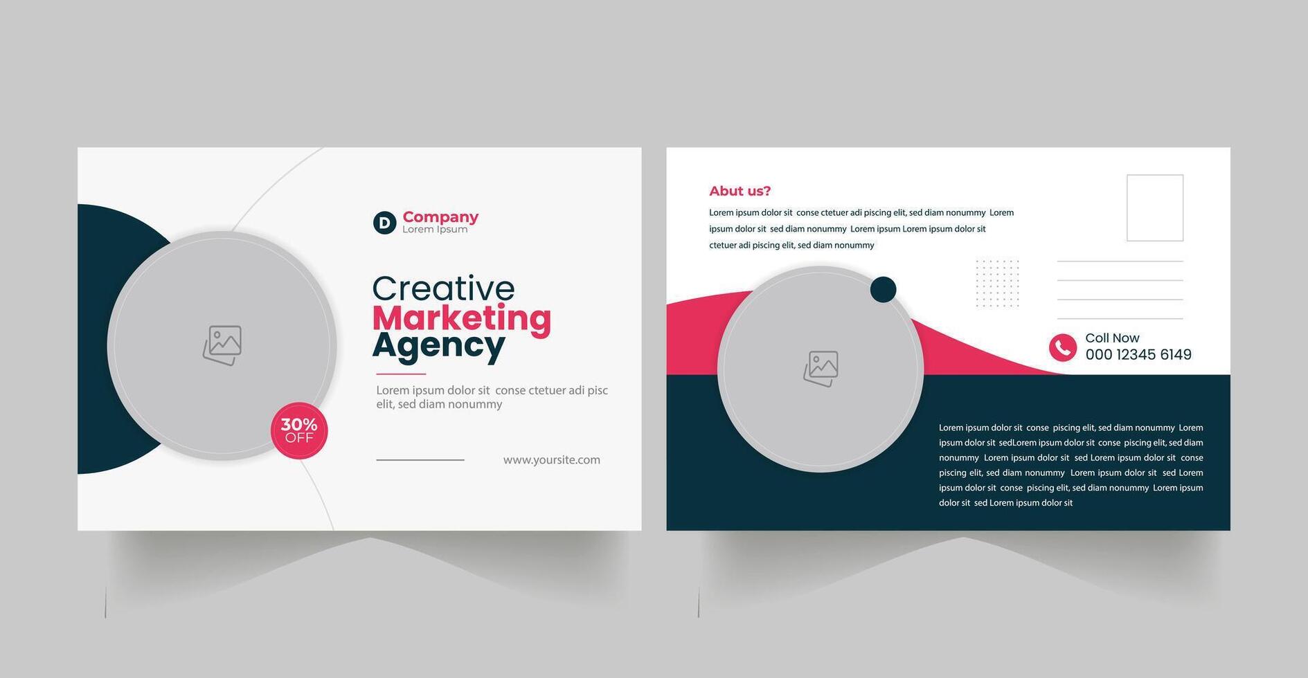 Creative Postcard or Eddm postcard design template vector