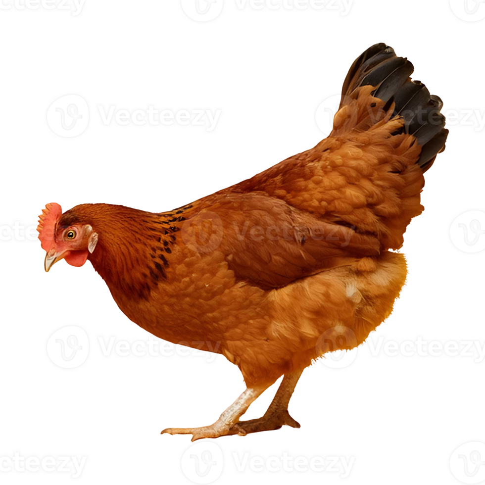 chicken pecking isolated on transparent background png