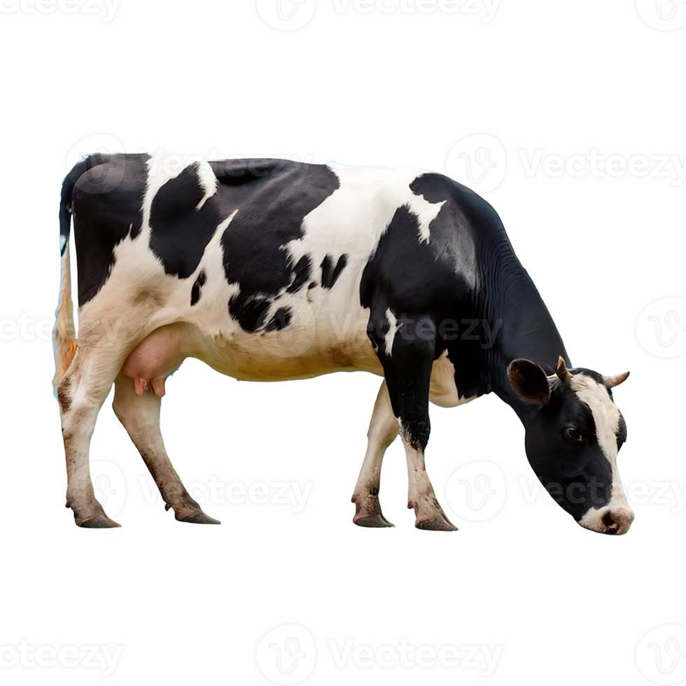 cow grazing isolated on transparent background png