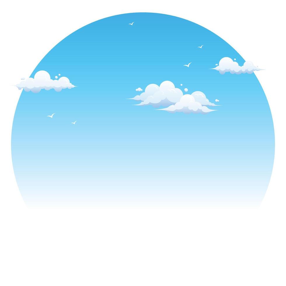 sky cloud border background illustration design vector