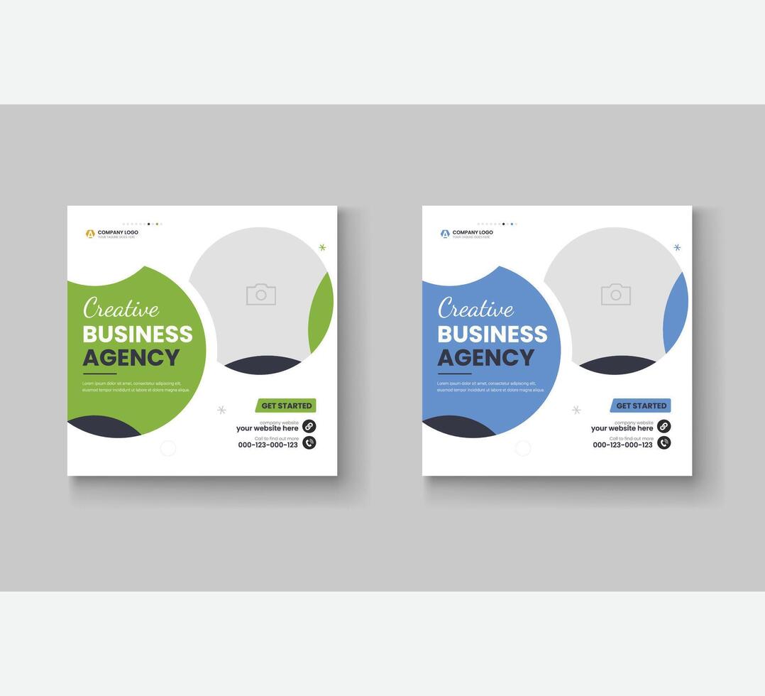Digital marketing and corporate social media post template or Web banner vector