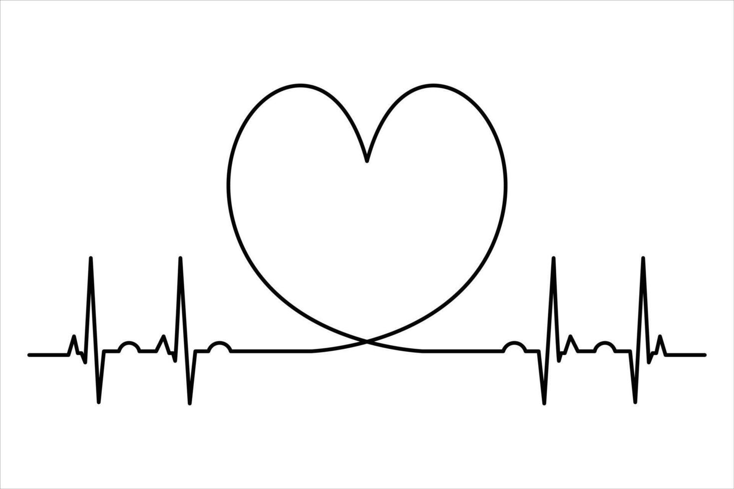 Love symbol. heart line icon, outline logo illustration, Isolated heart on a white background vector