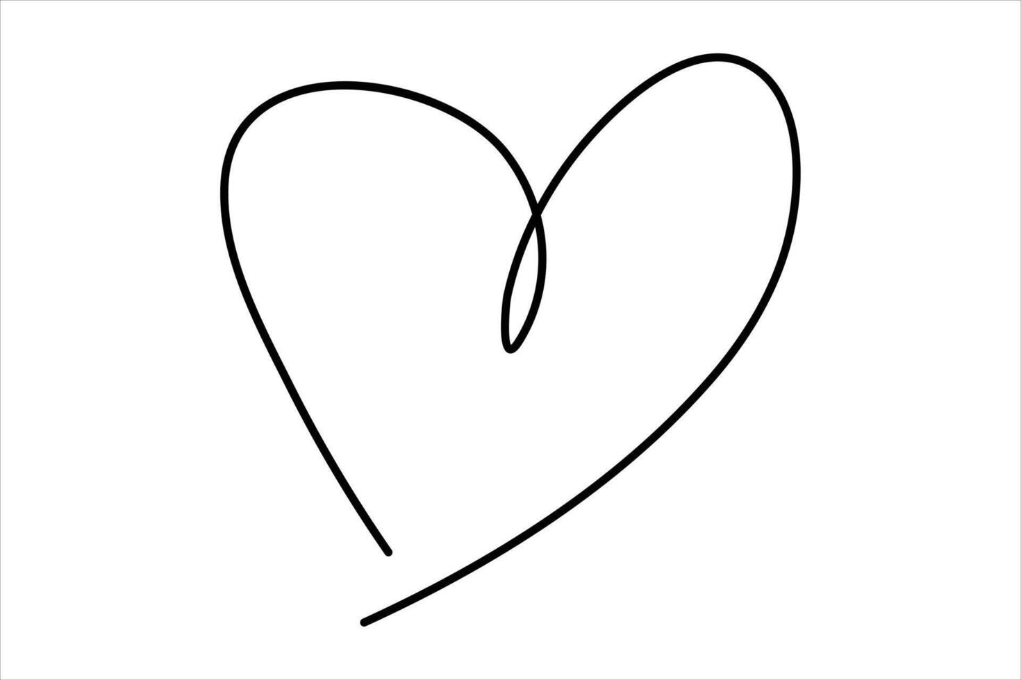 Love symbol. heart line icon, outline logo illustration, Isolated heart on a white background vector