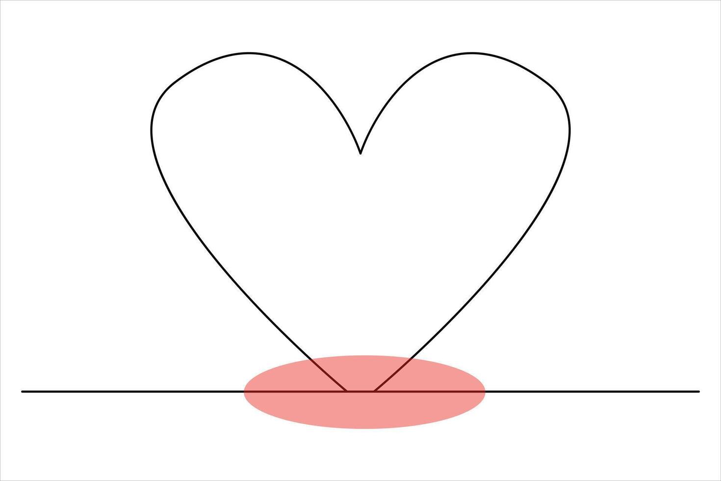 Love symbol. heart line icon, outline logo illustration, Isolated heart on a white background vector