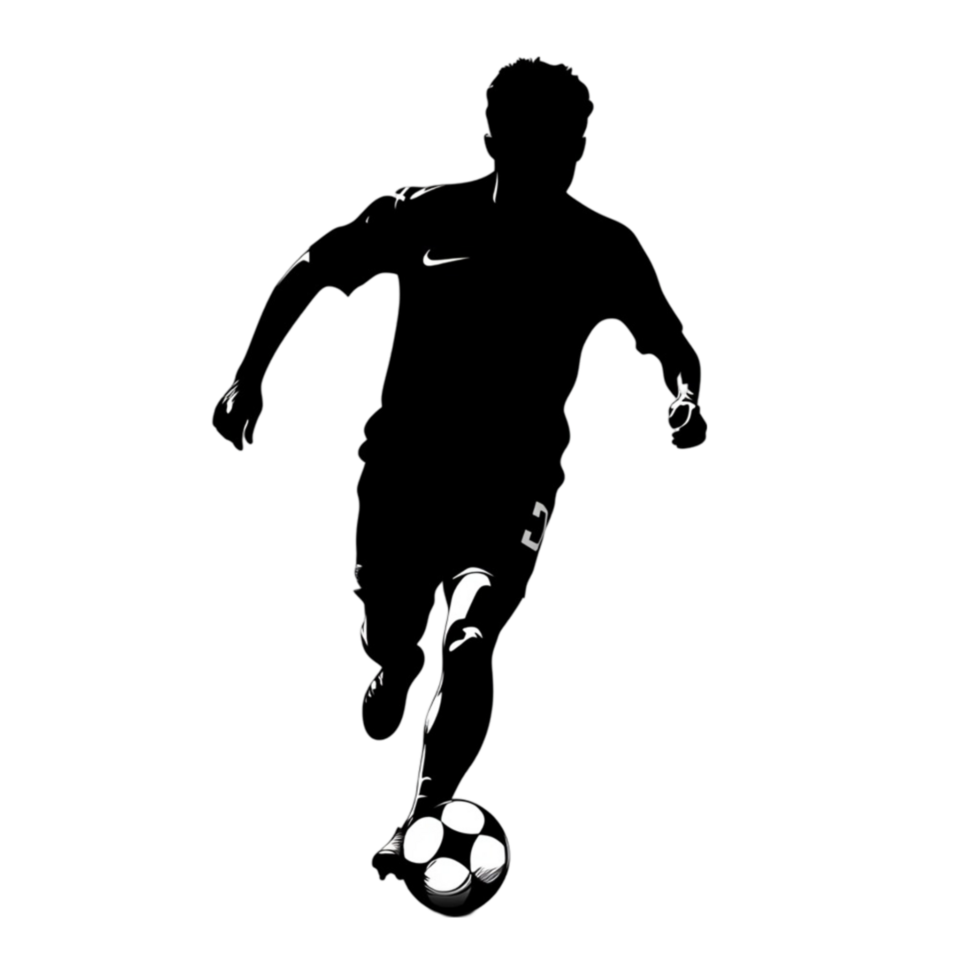 soccer player silhouette png