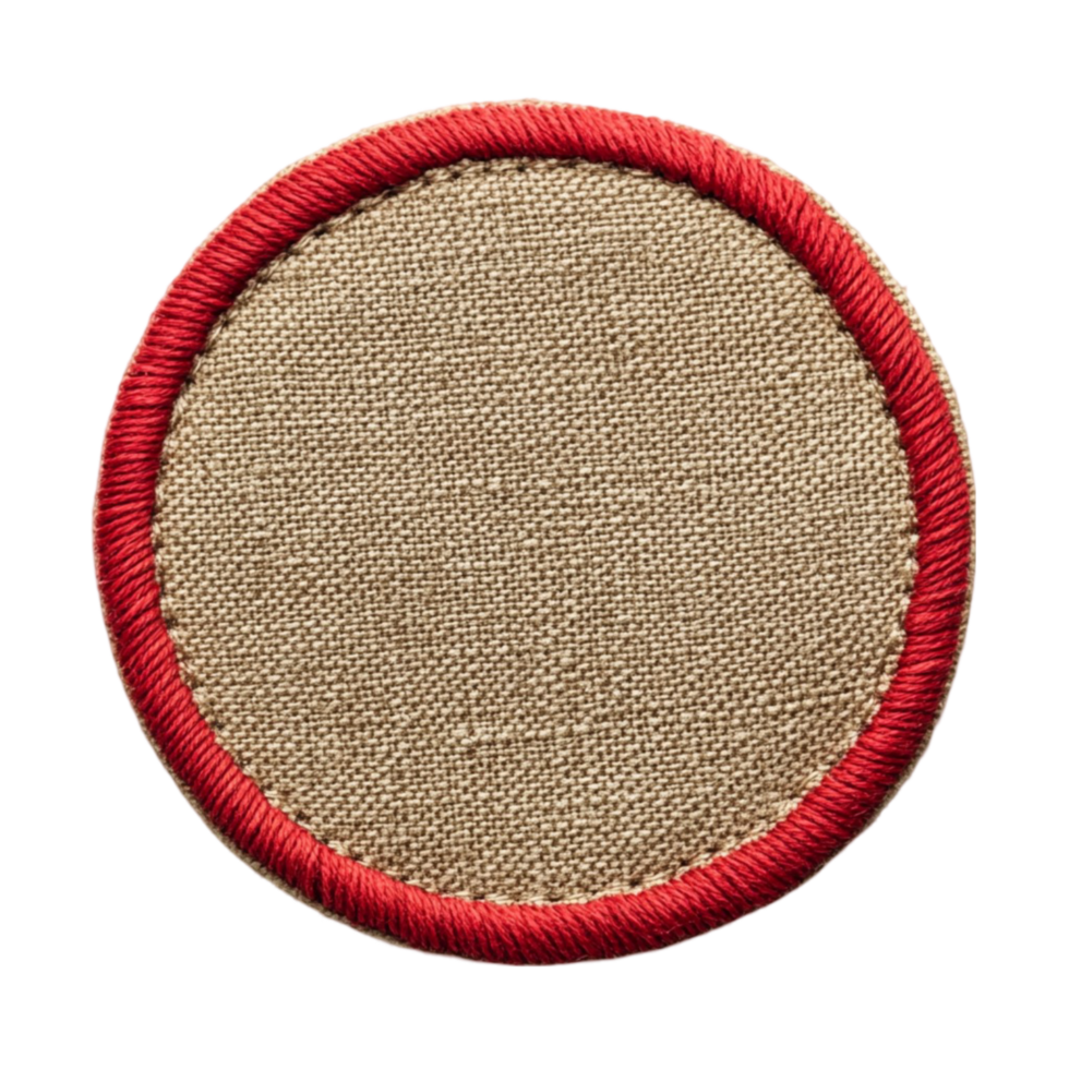 a round patch with a red border png
