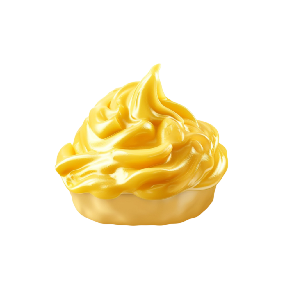 a yellow whipped cream png