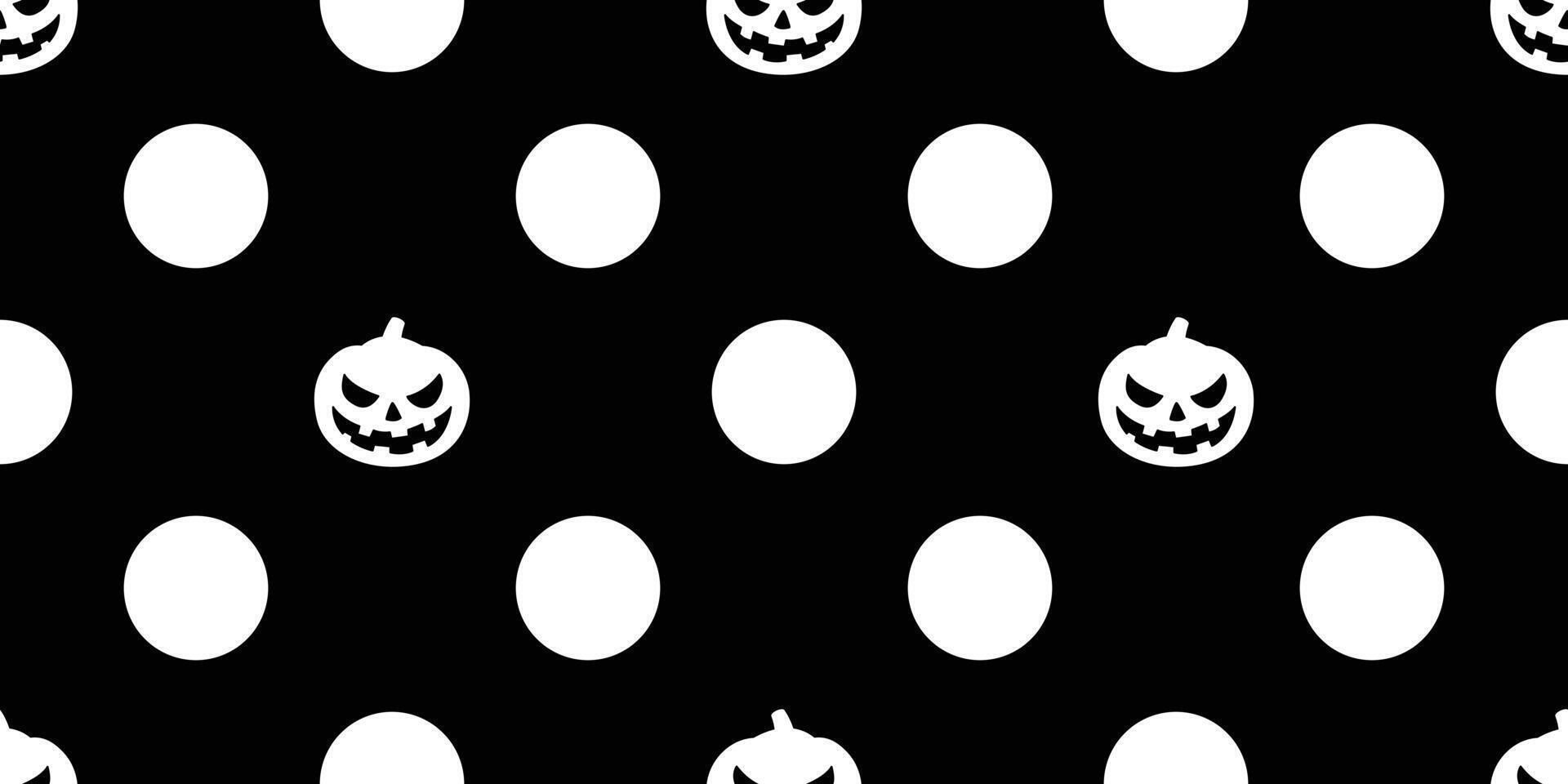 pumpkin Halloween seamless pattern polka dot cartoon ghost scarf isolated repeat wallpaper tile background gift wrapping paper illustration symbol icon doodle design vector