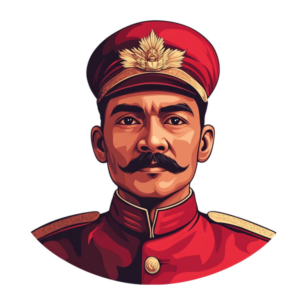 the man in the red uniform with a mustache and mustache png