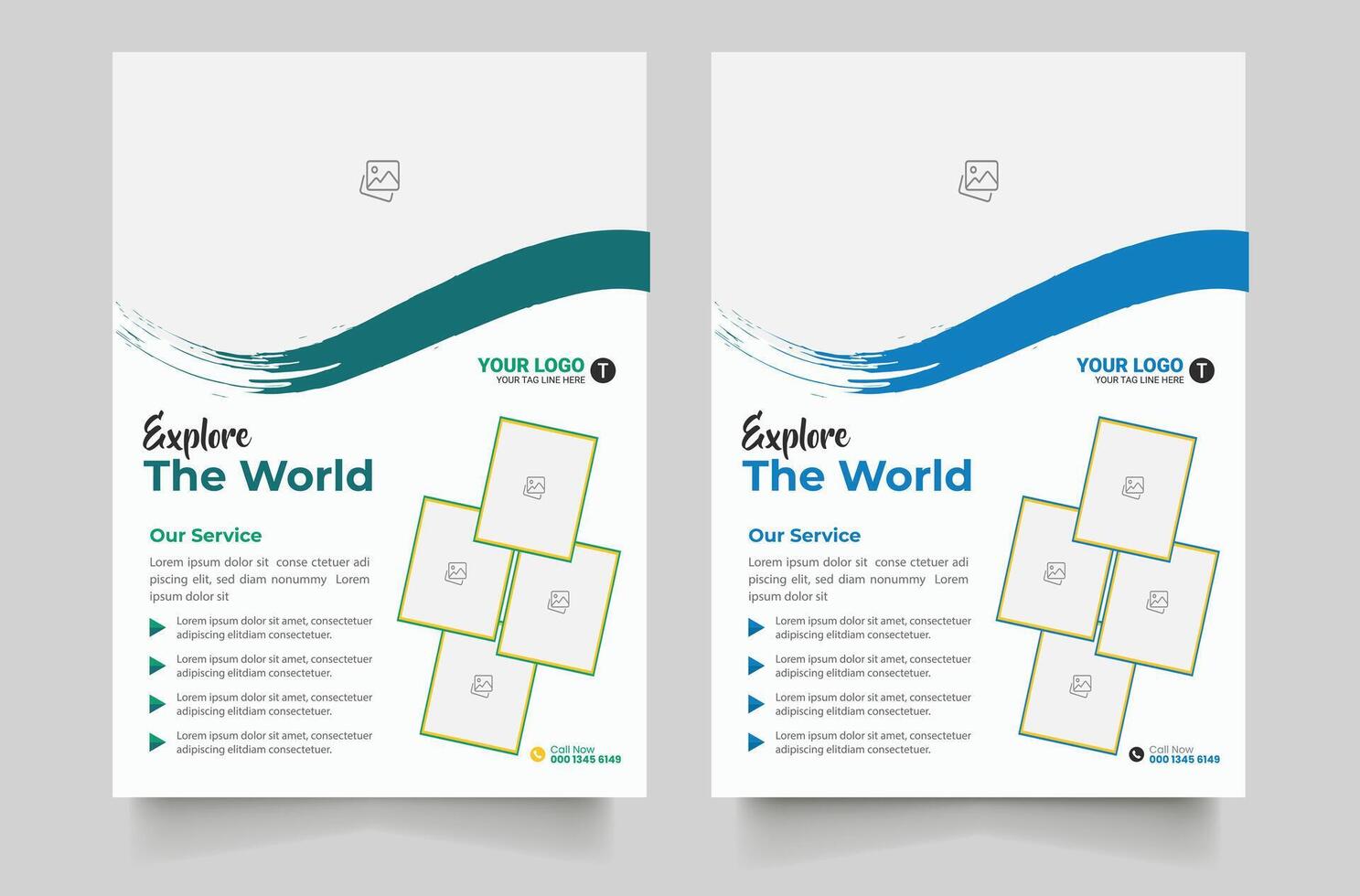 Travel flyer design template Design, Summer travel Business Brochure vector