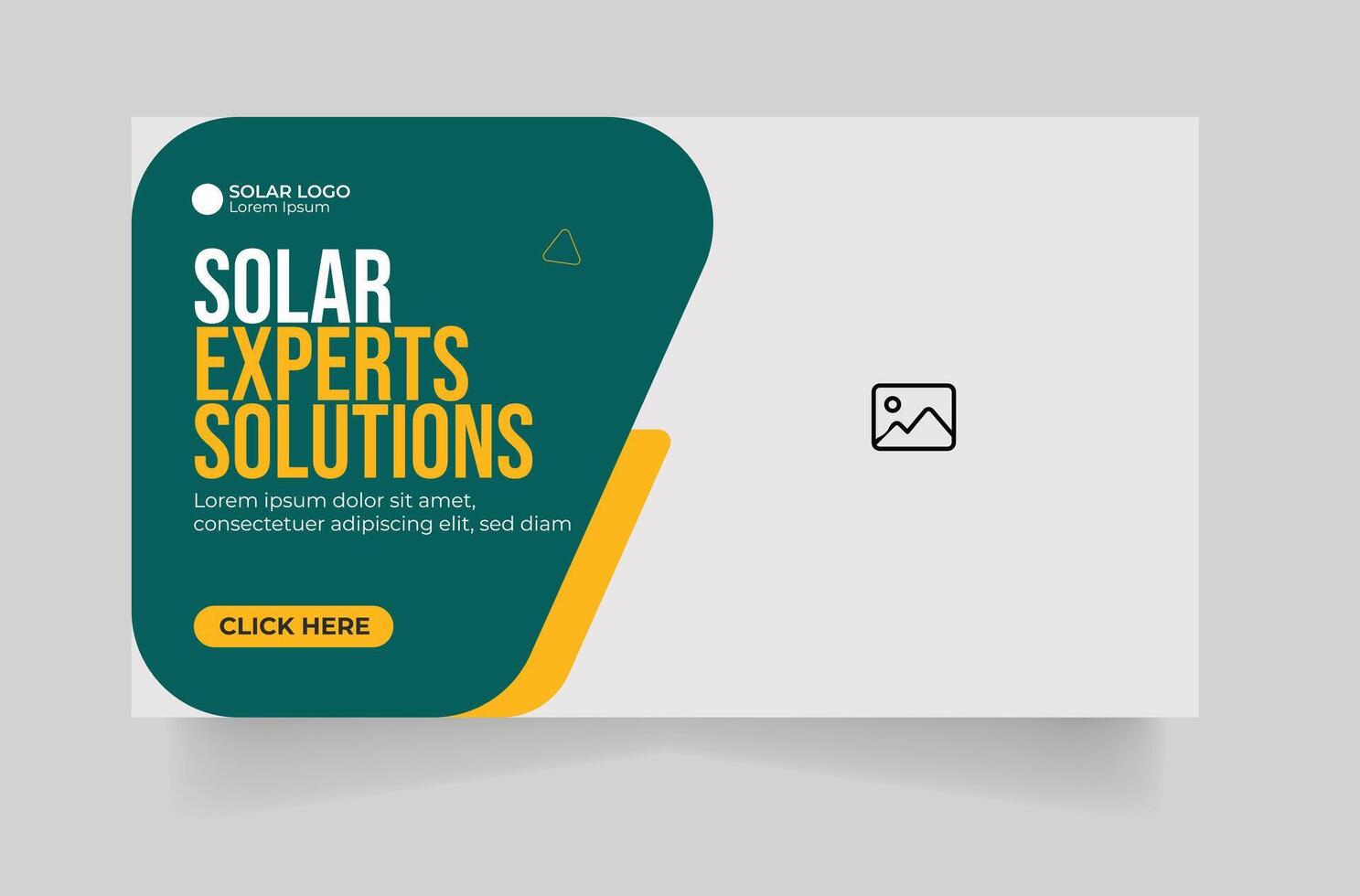 Corporate real-estate business and web banner template, customizable thumbnail vector