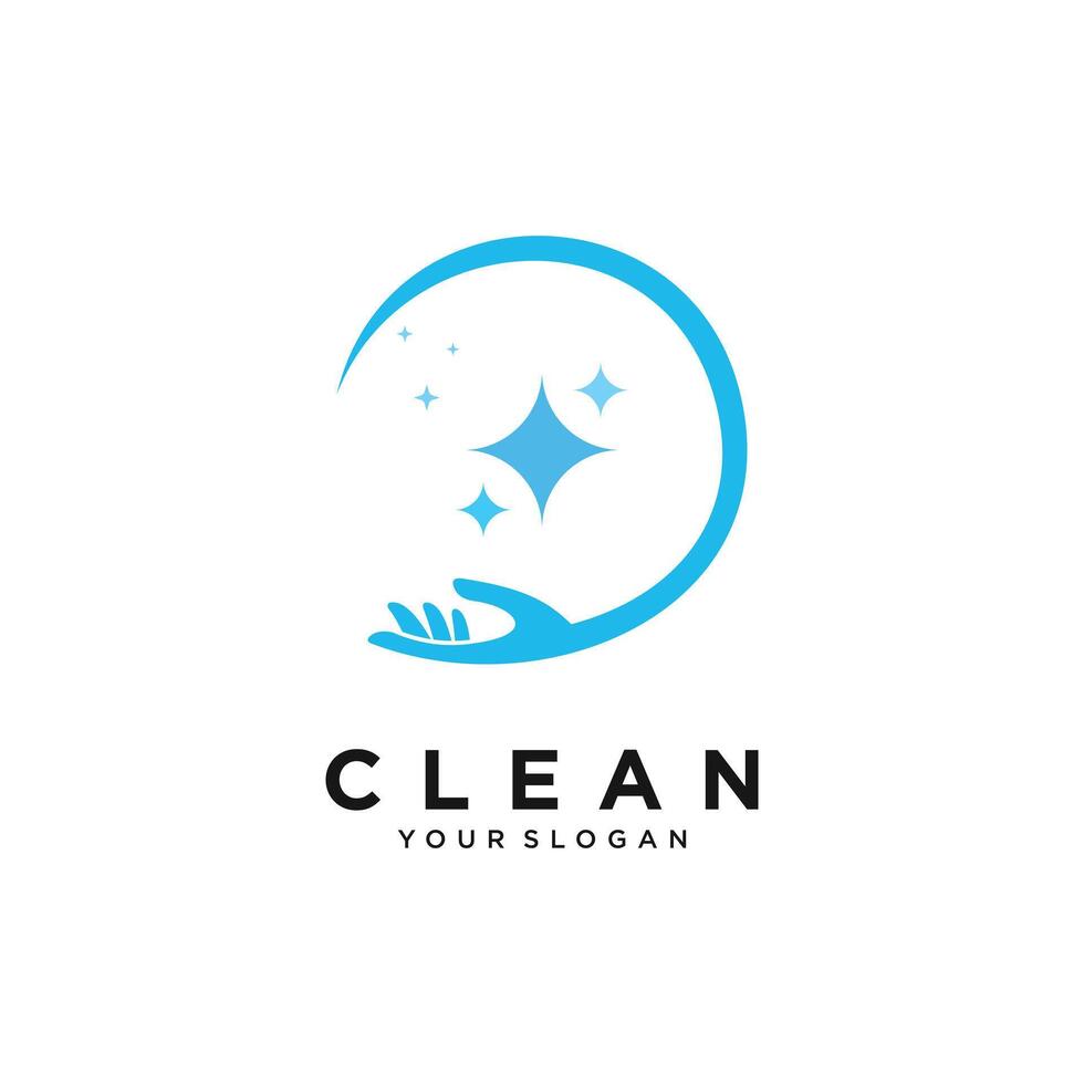 Cleaning logo design element with creative idea vector