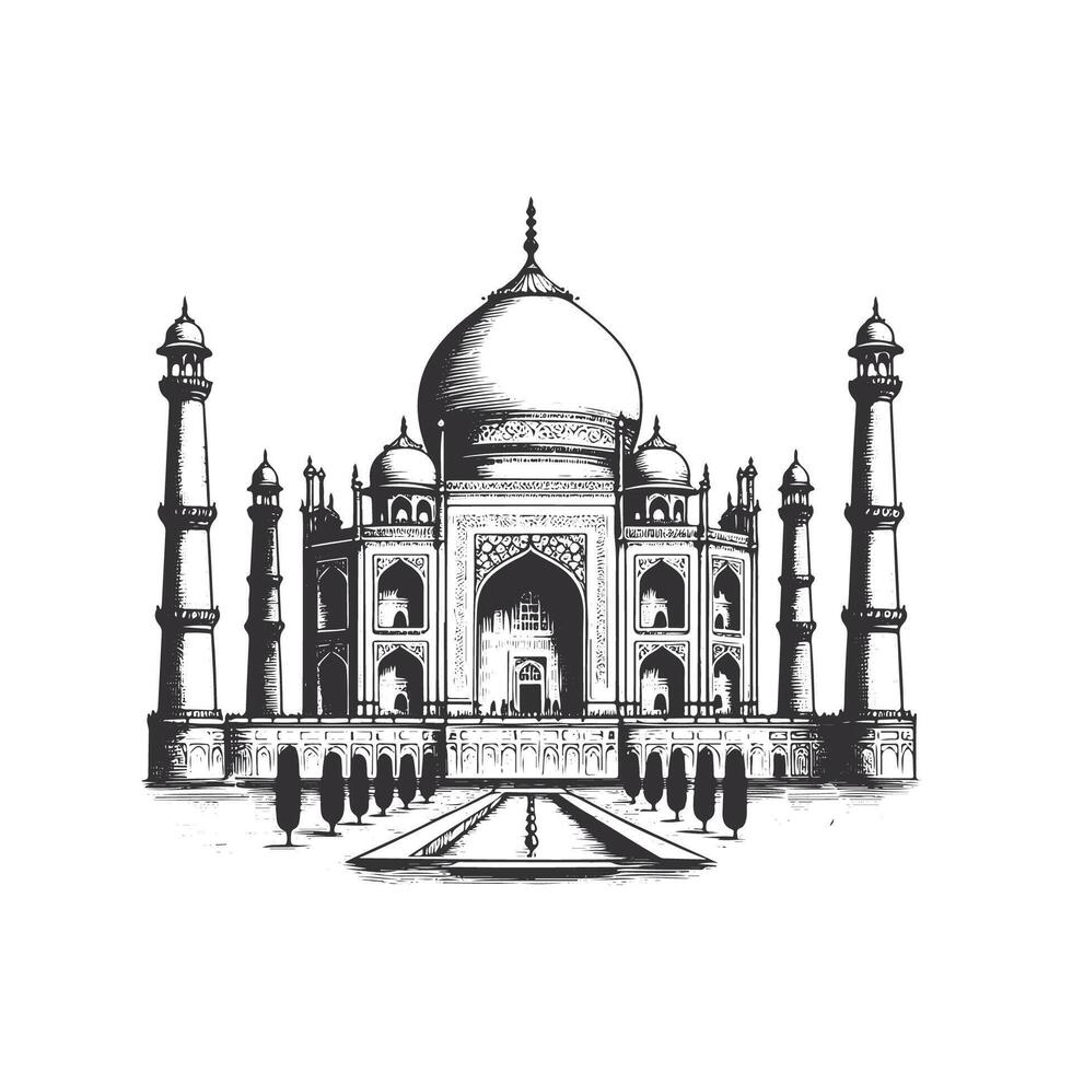 Taj Mahal Illustration vector