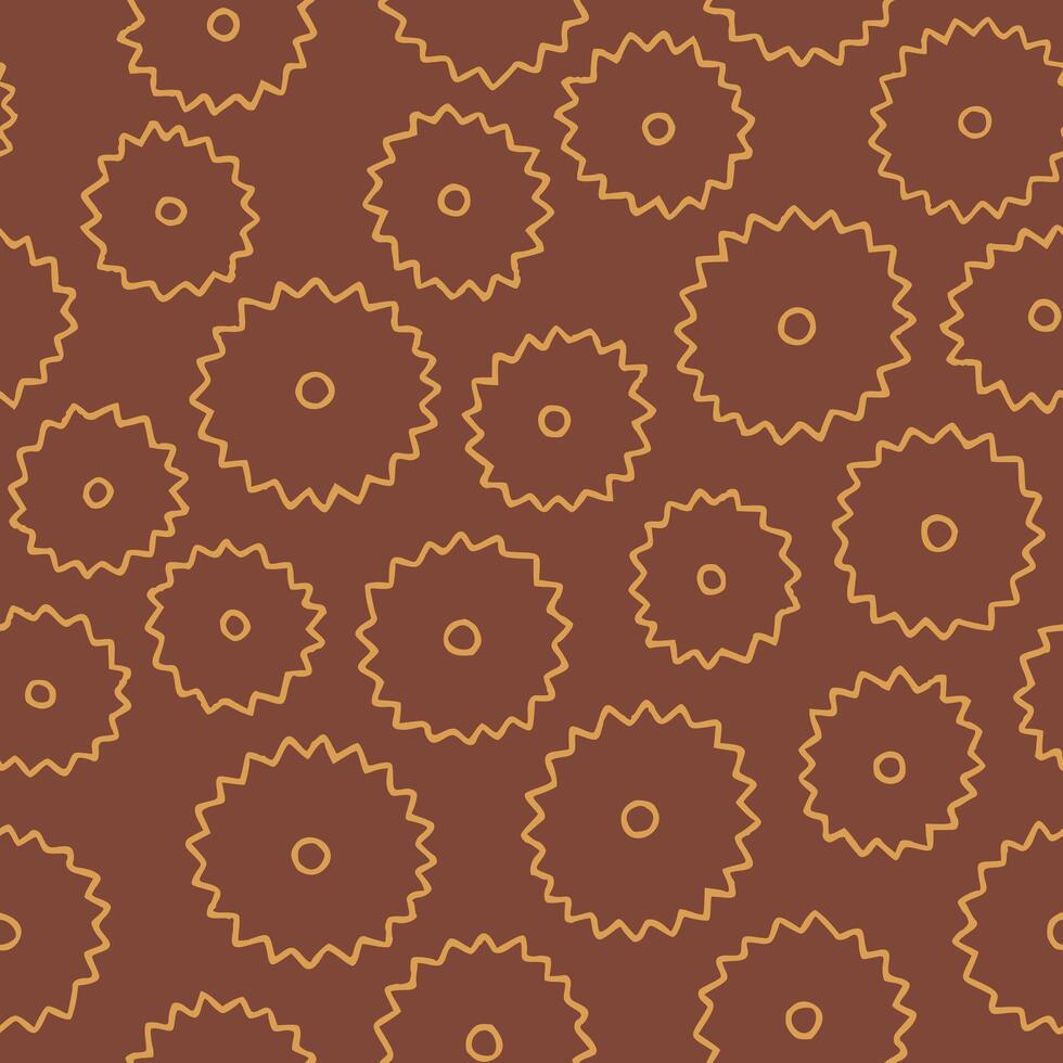 Outline Bunch of Gear Seamless Pattern illustration Design vector