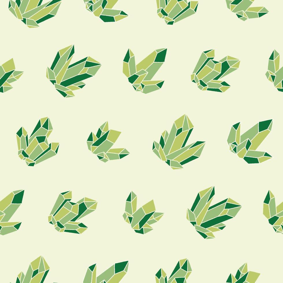 Collection of Crystal Seamless Pattern illustration for Print, Wallpaper, Decoration. vector
