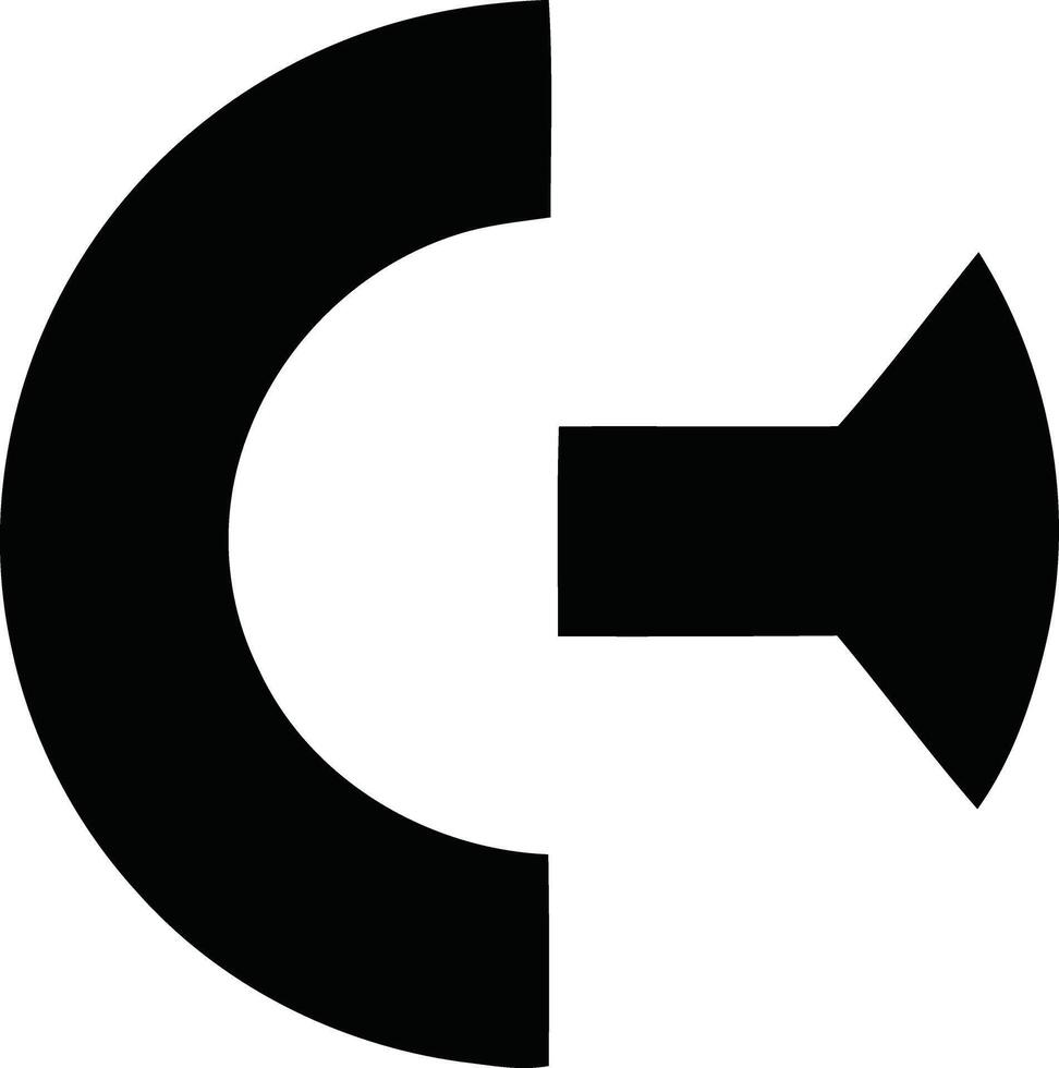 Minimalist letter G logo, Minimal Geometric shape alphabet letter G logo vector