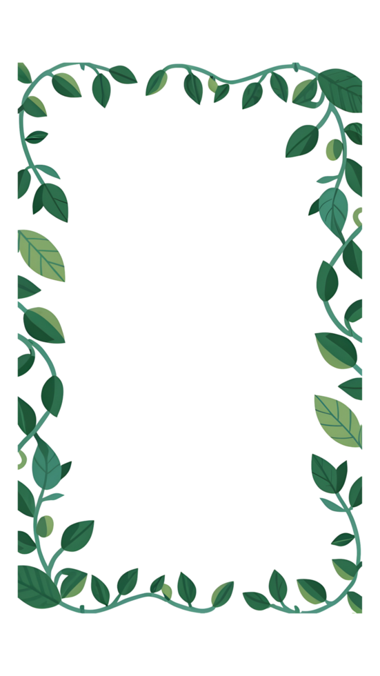 Vine Border Frame, Leaf Border Frame Transparent Background png