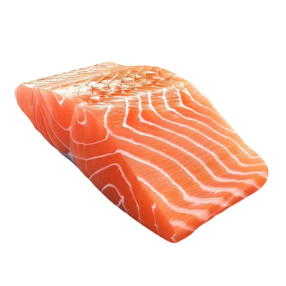 Salmon on a transparent background Genereted AI png