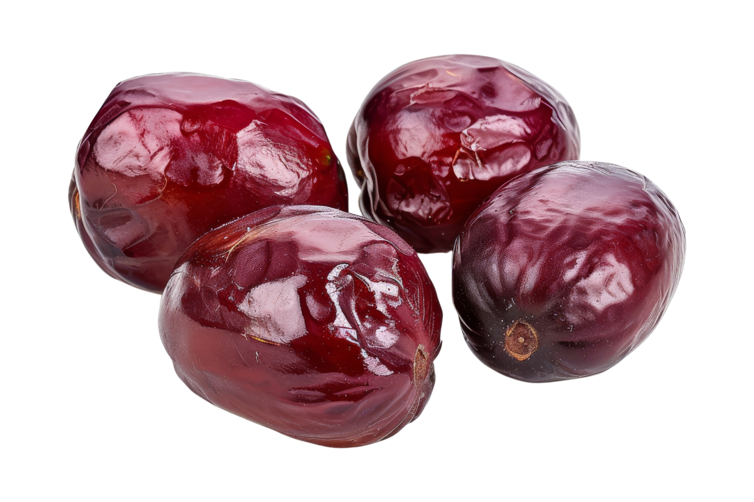 avvicinamento di quattro rosso date isolato png