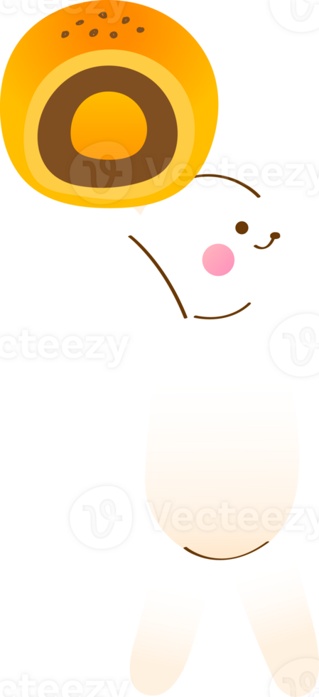 A rabbit hold a pastry slice png
